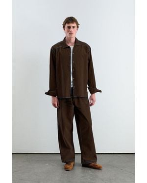 Giesto Textured Button-Up Long Sleeve Shirt - Multicolour