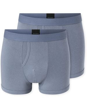 Schiesser Mannen Drinken Rib Essentials - Blauw