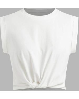 Hiccup Basic Crew Neck Cropped T-Shirt - Grey