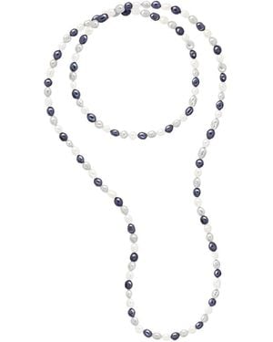 Ateliers Saint Germain Long Necklace Opera Of Real Cultured Freshwater Pearls Baroque 8-9 Mm - White