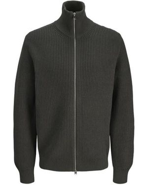 Jack & Jones Jprblastandfort Knit Cardigan Bf Donker - Zwart