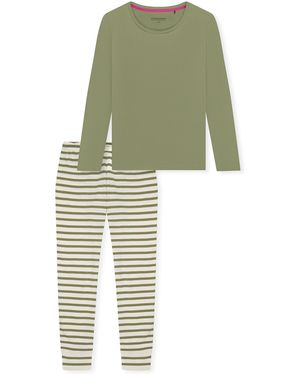 Schiesser Vrouwen Pyjama Casual Essentials - Groen