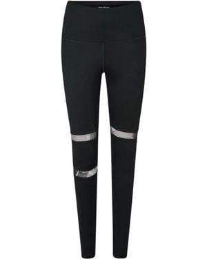Reebok Leggings Met Mesh-Inzetstukken Voor (Zwarte Nacht)