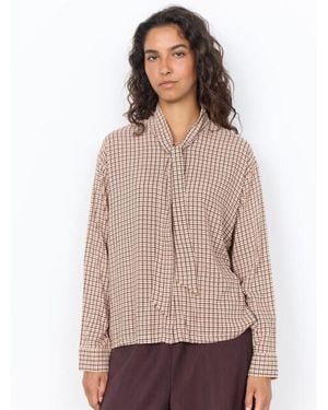 Soya Concept Sc-Halia 2-Aop Blouse M - Bruin