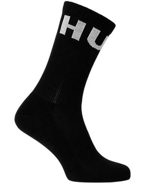 HUGO Sokken Voor Volwassenen Met Iconisch Logo (Set Van 3) - Zwart