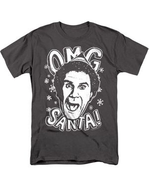 Elf Omg Santa-T-Shirt Voor Volwassenen (Houtskool) - Zwart