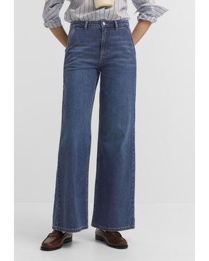 Bugatti Damen Jeans Van Katoen-Stretch Met Rechte Pijpen - Blauw