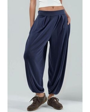 Busem Pleated Salwar Trousers - Blue