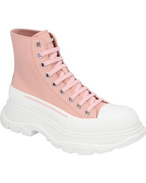 McQueen Tread Slick Boots Canvas - Pink