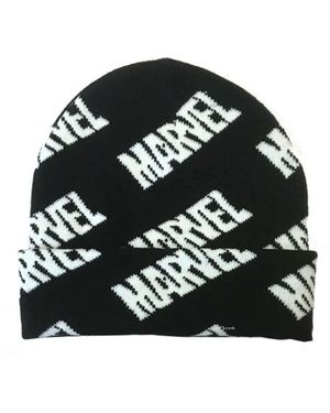 Marvel Repeat Logo Muts Voor Volwassenen - Zwart
