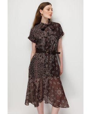 MixRay Maxi Dress - Brown