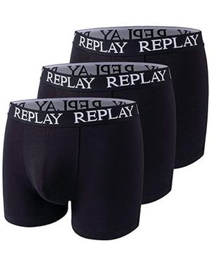 Replay Boxershorts Met Herenlogo (3-Pack) - Blauw