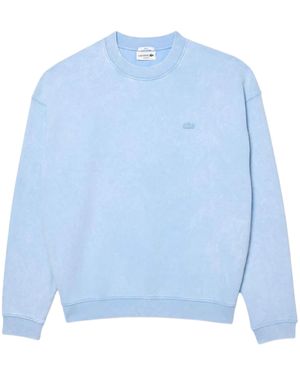 Lacoste Adult Washed Fleece Loose Fit Sweatshirt (Lichtblauw)