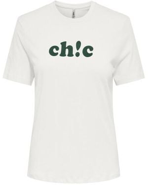 ONLY Lola Flock T-Shirt - Wit