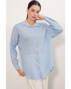 Bigdart Viscose Nylon Shirt - Blauw