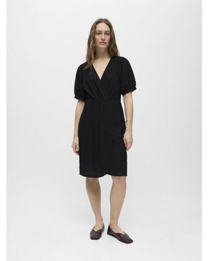 Object Objfeodora Ss Short Dress E Div - Zwart