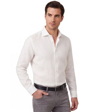 Seidensticker Linnen Overhemd Slim Fit Effen - Wit