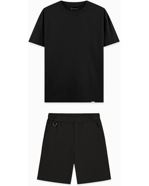 BLACK BANANAS Mercerised Tee Twin Set - Zwart