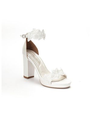 Forever & Always Shoes Isadora Lace Bridal Hak - Wit