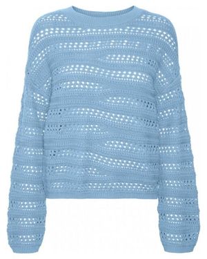 Vero Moda Vmlilja Lss O-Neck Pullover - Blauw