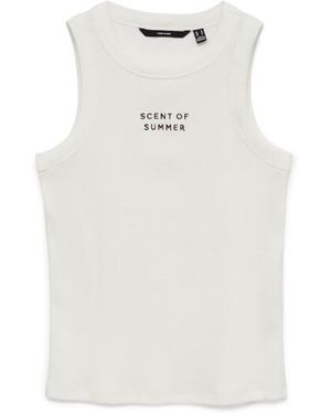 Vero Moda Vmnira Caisa Sl Tank Top Box Jrs 10341982 Snow - Wit