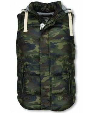 Yole Enos Bodywarmer Camouflage Vest Capuchon - Groen