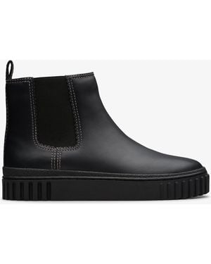Clarks Mayhill Top Leather Laarzen - Zwart