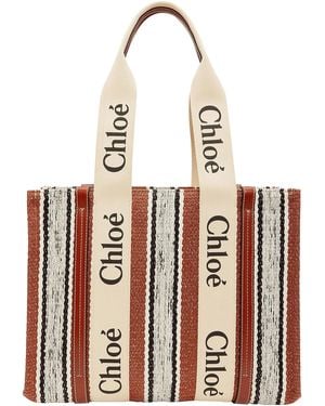 Chloé Chloé Medium Woody Tote Bag - Red