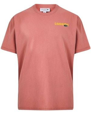 Lacoste T-Shirt Met Ombré-Print - Roze