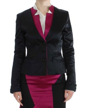 Exte Vrouwen Roze Stretch Blazer Jasje - Zwart