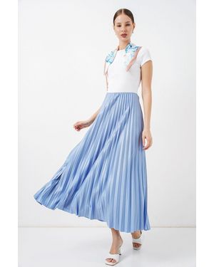 Bigdart Hoge Taille Maxi Rok Met Rimpeldetail - Blauw