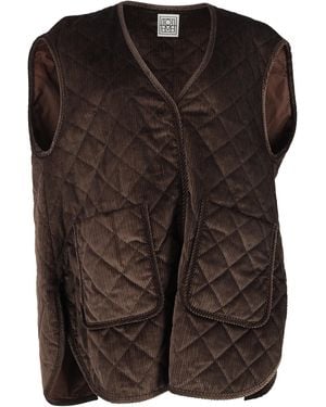TOTEME Gewatteerd Oversized Vest - Zwart