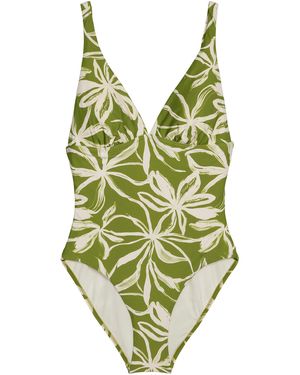 Marc O' Polo Marc O'Polo Vrouwen Badpak Abstract Flower - Groen