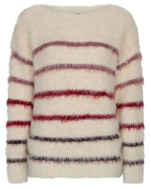 Red Button Rb Sweet Fuzzy Stripe Burgundy - Naturel