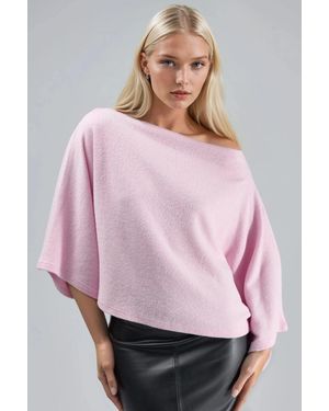Busem Losse Pasvorm Gebreide Blouse - Roze
