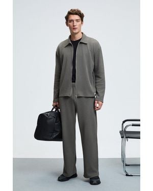 Grimelange Wide Leg Drawstring Trousers - Grey