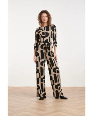 Smashed Lemon Jumpsuit Met Een Abstracte Print - Naturel