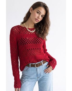 MixRay Gebreide Trui - Rood