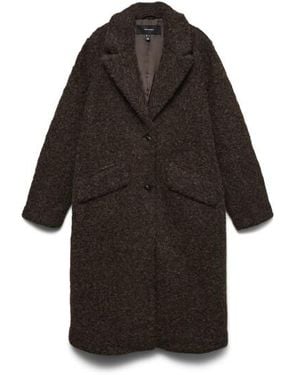 Vero Moda Vmelena Long Coat Noos 10348653 Chocolate Torte - Zwart