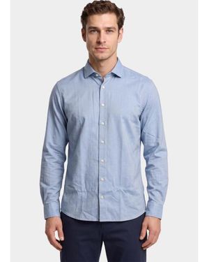 Born with Appetite Overhemd Wyatt Fake Shirt Ws Ls Bwa26307Wy16/4020 - Blauw