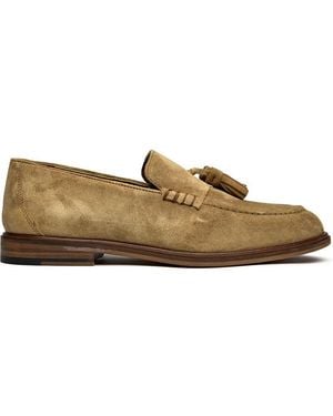 Walk London Putney Tassel Shoes - Natural