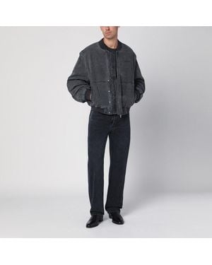 Represent Washed Cotton Bomber Jacket - Black