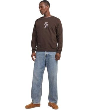 Jack & Jones Jack And Jones Geborduurd Madeliefje Sweatshirt - Blauw