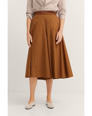 Bugatti Damen Broekrok Met Elastische Tailleband - Bruin
