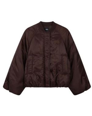 Alix The Label Ladies Woven Nylon Jacket Jackets 2608513886 - Bruin