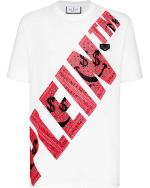 Philipp Plein T-Shirt Round Neck Ss Keep $Miling - Rood