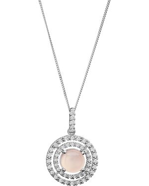 Orphelia 'Rivera' 925 Sterling Set: Chain-Pendant + Earrings - Metallic