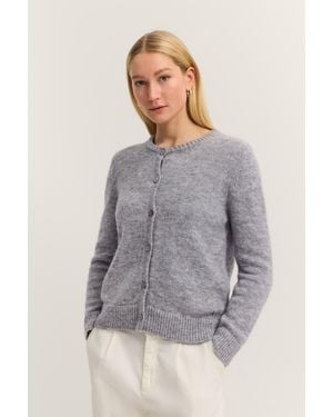 Bugatti Damen Vest Met Ronde Hals En Knoopsluiting - Grijs