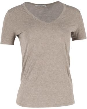Alexander Wang T-Shirt Met Ronde Hals En Borstzak - Grijs