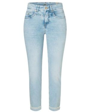Mac Jeans Rich Cropped Fringe Denim - Blauw